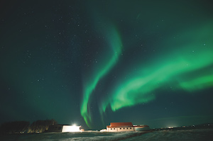 A spectacular view of the Northern Lights in Iceland.