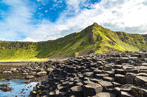 A view of Ireland's famous Giants Causeway land feature.