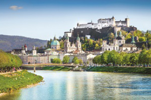 An exterior shot of Schonbrunn Palace in Vienna.