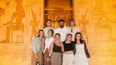 Todpeck grouo taking a phot in Egypt