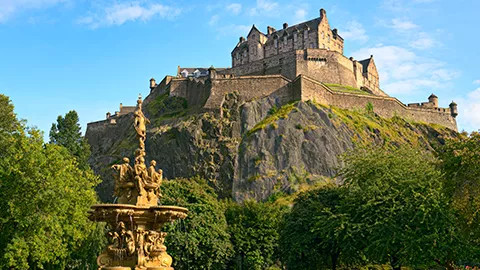 View of Edinburgh Castle from below