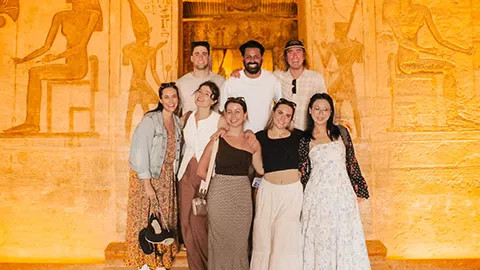 Todpeck group posing for a photo in Egypt.