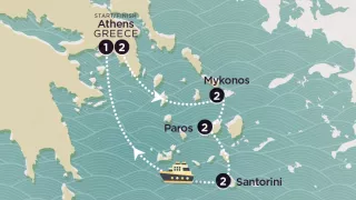 Delve Deep: Greek Islands 2025 map.