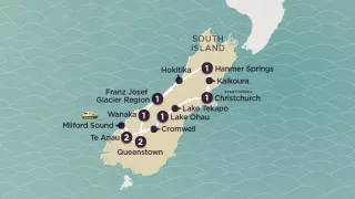 Delve deep New Zealand South Island map 2025