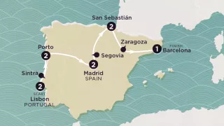 Delve Deep: Spain & Portugal 2025 map