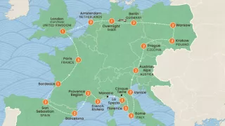 Big European tour map.