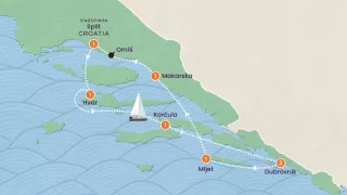 TCNSS6 Croatia: Sail & Swim (Moja Moja) map