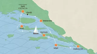 Croatia: Sail & Swim (Plus) map.
