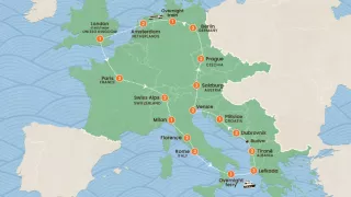 Central & Southeastern Europe: A Cultural Circuit map.