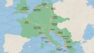 Central & Southeastern Europe: A Cultural Circuit map.