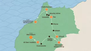 Morocco: Souks & Spices map.