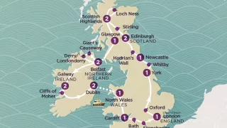 Play & Pause: Britain & Ireland map.
