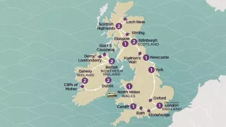 UK & Ireland: Panoramas & Pubs map.