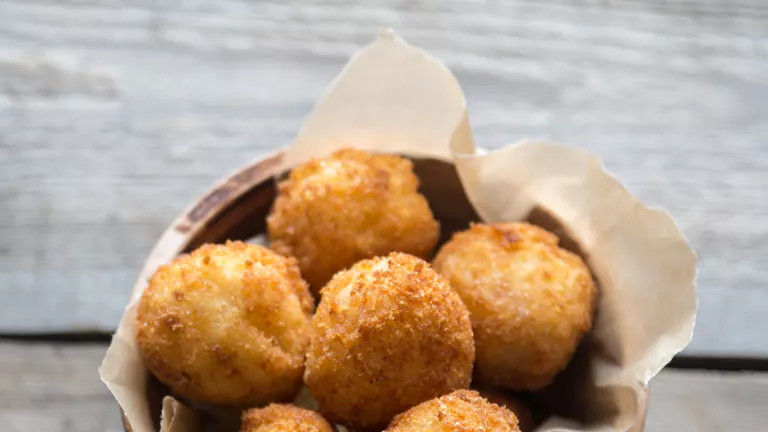 A bowl of Arancini
