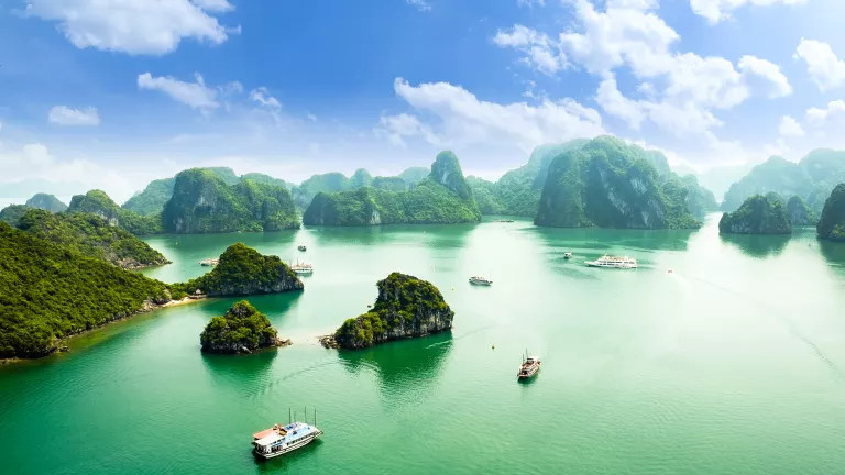 Beautiful water and mountains in Vietnam