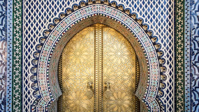 A beautiful detailed moroccan door
