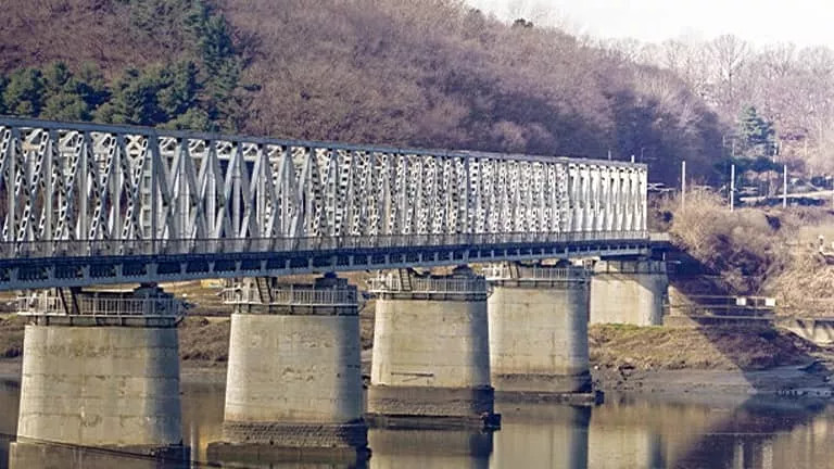 Freedom bridge in Paju-si, South Korea. 