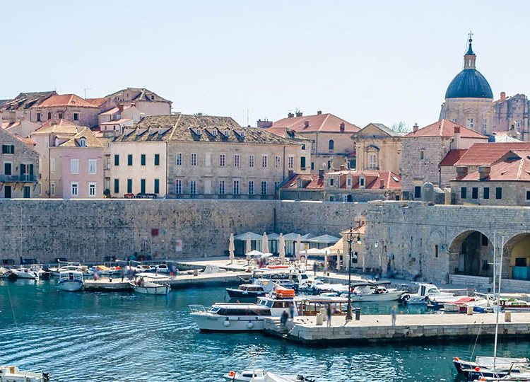 A view of the Old Port of Dubrovnik.
