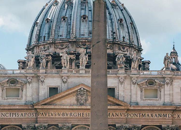 A view of St Peter's Basilica in Rome. 