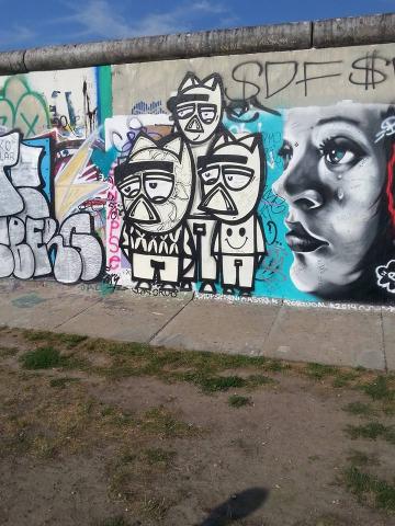 Street art on a wall in Berlin