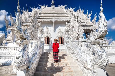 White temple in Phnom Penh, Cambodia