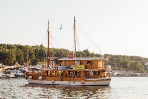 A topdeck boat in Croatia