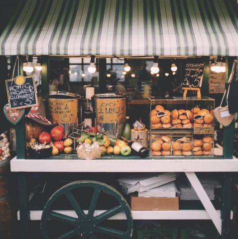 A food stand in Vienna