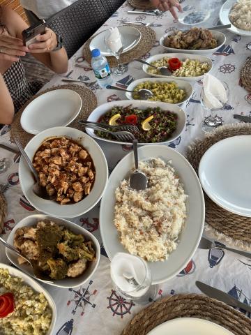 a table of food