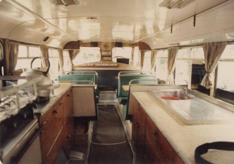 Inside a topdeck bus