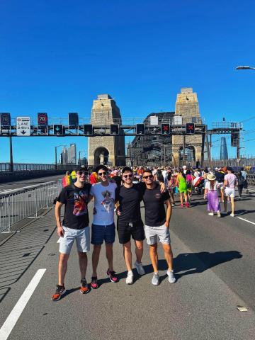 Four men at Sydney World Pride
