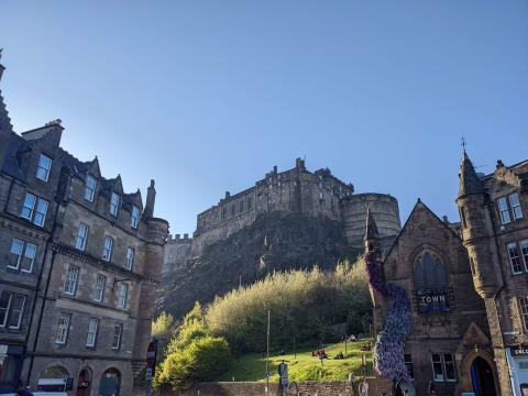 Castle on a hill in Edinburgh 