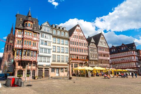 Terraced houses in Feuchtwangen, Germany