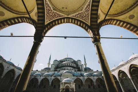 a shot of a beautiful building in istanbul