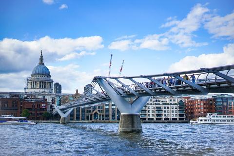 The Millennium Bridge over the Thames