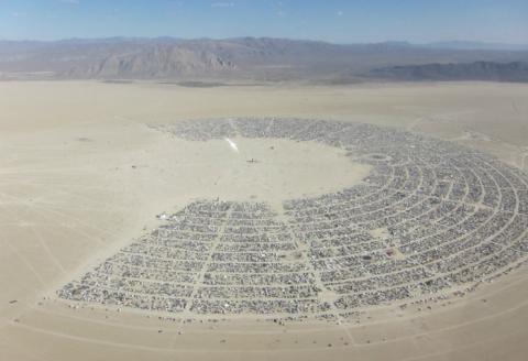 desert where burning man festival happens