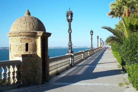 A walkway by the sea in Andalusia