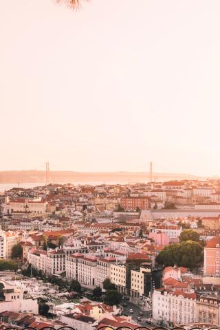 rows of houses in Lisbon