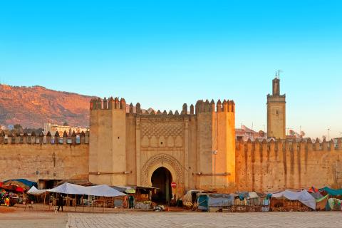 A large beautiful moroccan building