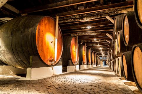 A cellar of wine ports in Portugal