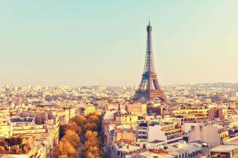 The Eiffel Tower and the surrounding city of Paris