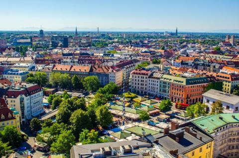 Bird Eye View of the market, Viktualienmarkt