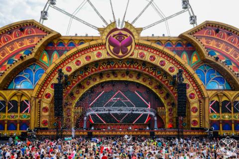 crowd at a concert at Tomorrowland festival