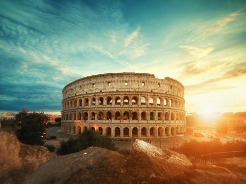 The Colosseum at sunset