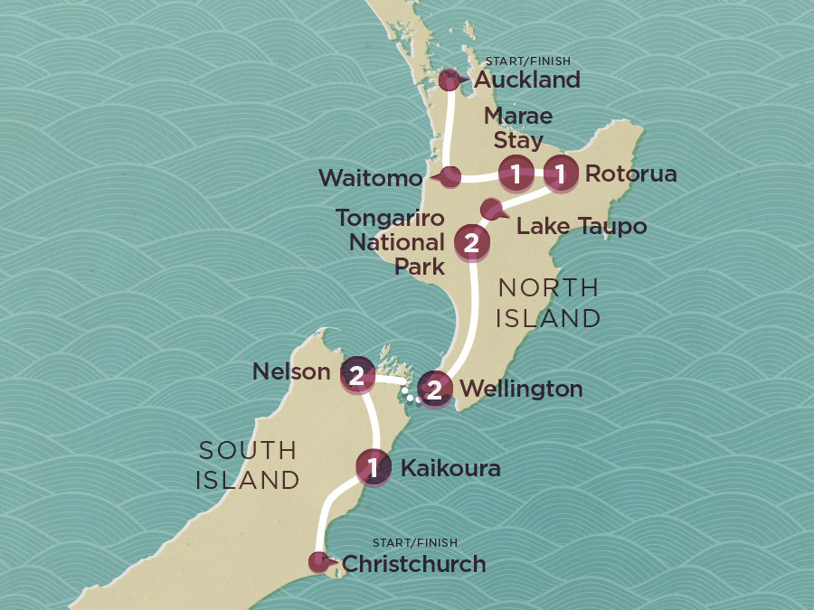 Map of City to City (Ex Christchurch) 2020-21 | Topdeck