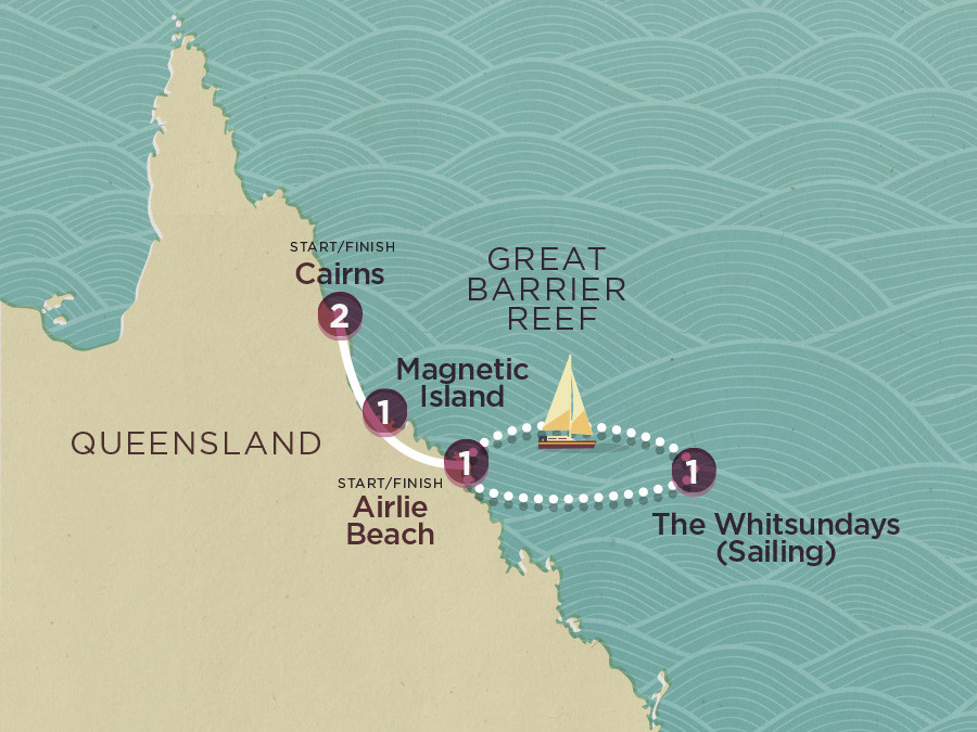 Map of Tropical Suntanner (Ex Cairns) 2020-21 | Topdeck