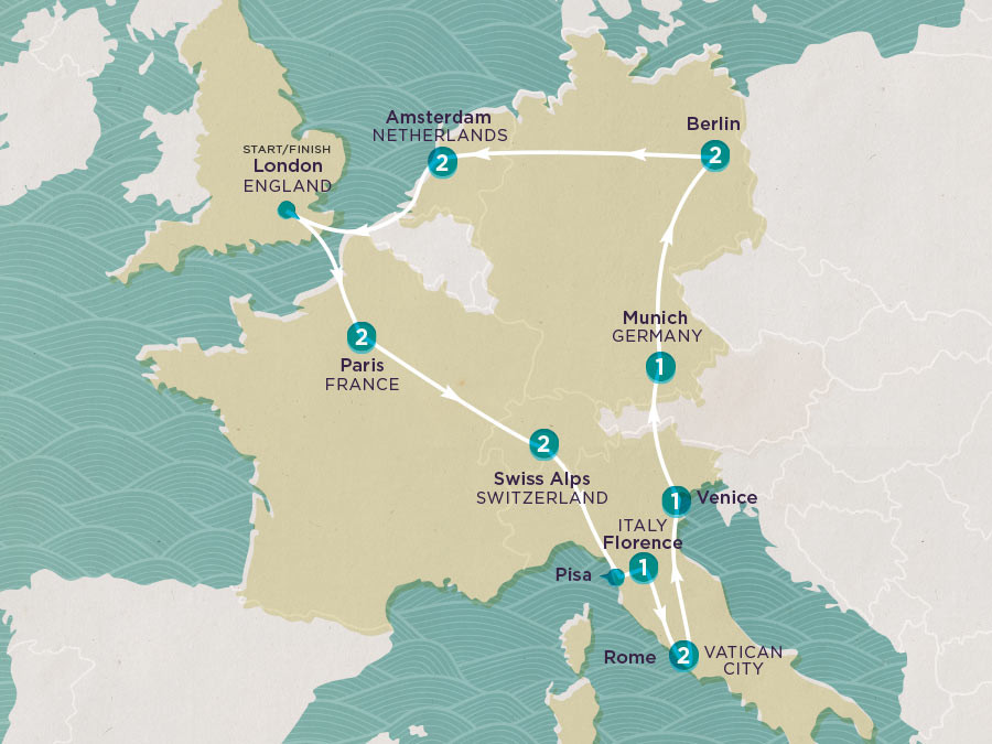 Get Social: Central Europe Highlights map