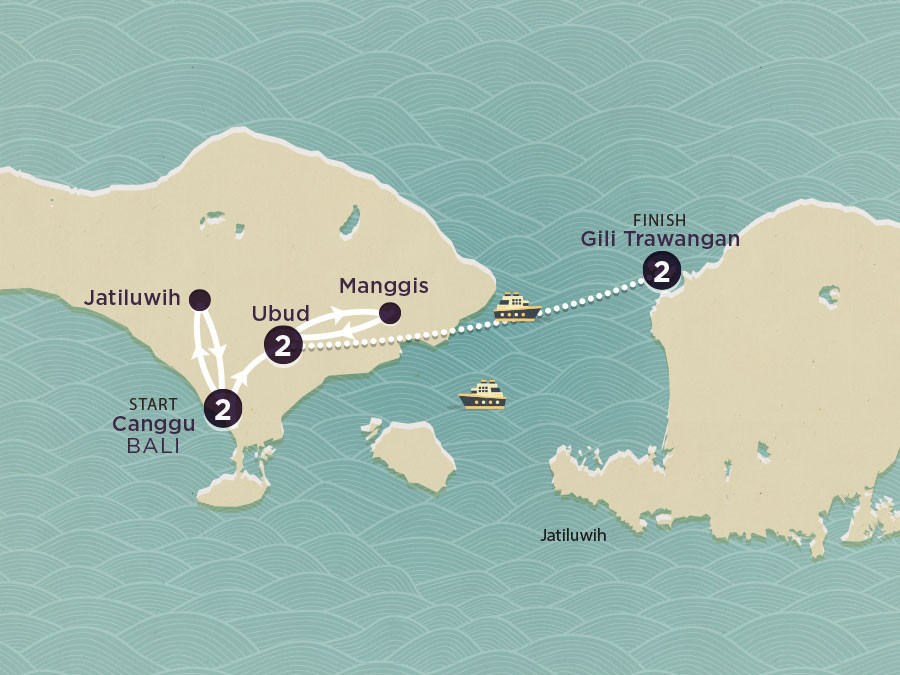 Delve Deep: Bali & the Gili Islands map