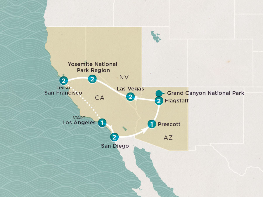 Get Social: USA West Coast 2024 map.