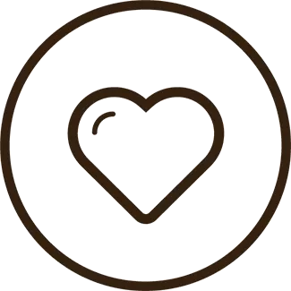 Outlined black icon of a love heart.