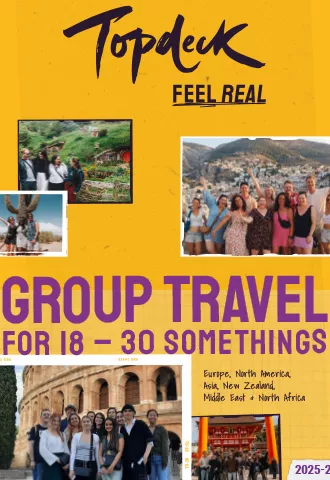 Topdeck brochure cover for 2025 to 2026 season.